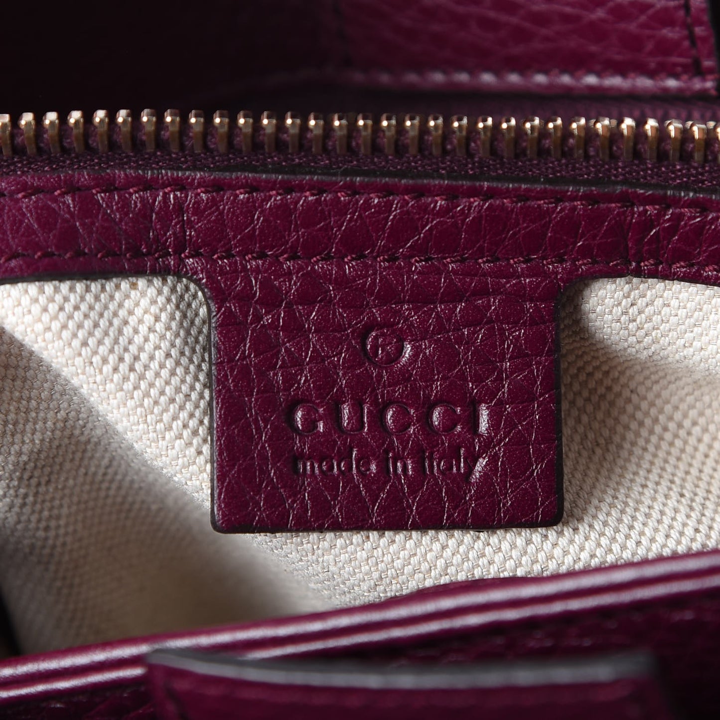 Calfskin Small Bamboo Shopper Tote Burgundy