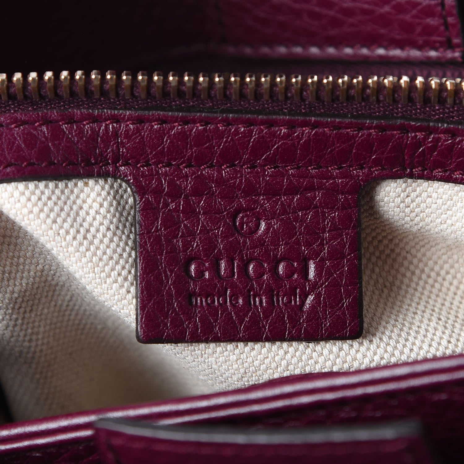 Gucci Calfskin Small Bamboo Shopper Tote Burgundy 8 of 11