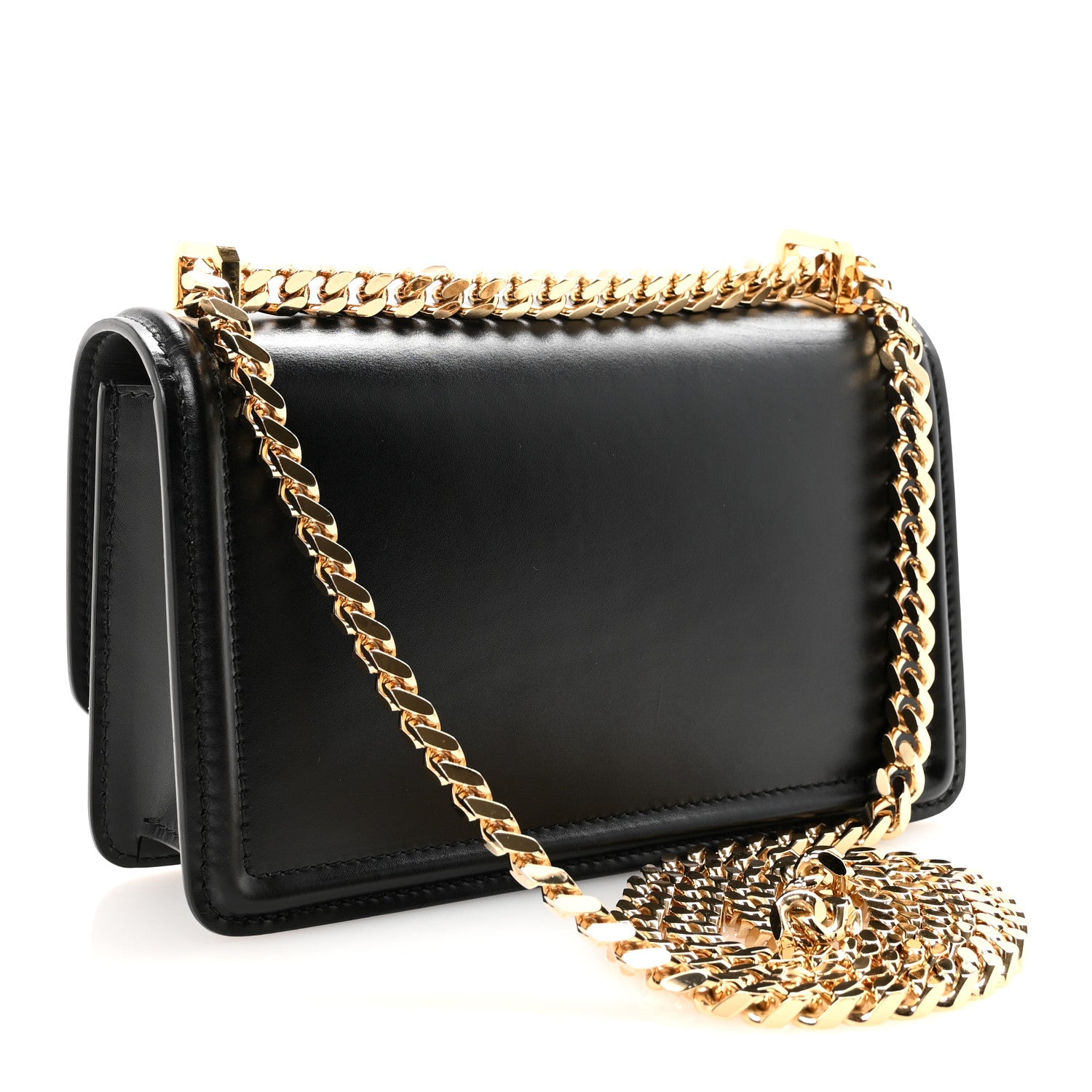 Burberry Calfskin Crystal Small TB Bag Black 3 of 9