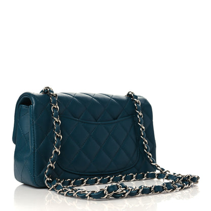 Chanel Lambskin Quilted Mini Rectangular Flap Dark Blue 3 of 9