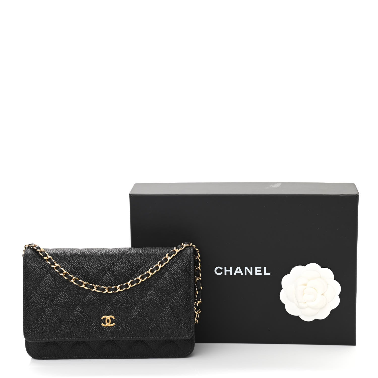 Chanel Caviar Quilted Wallet On Chain WOC Black 12 of 12
