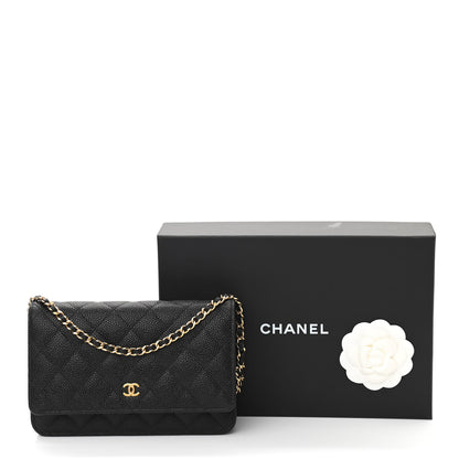 Chanel Caviar Quilted Wallet On Chain WOC Black 12 of 12
