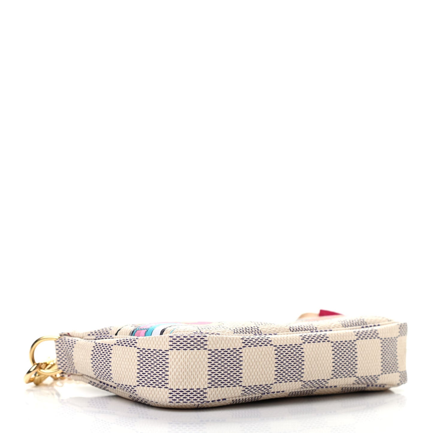 Damier Azur 2021 Christmas Animation Hollywood Mini Pochette Accessories Fuchsia