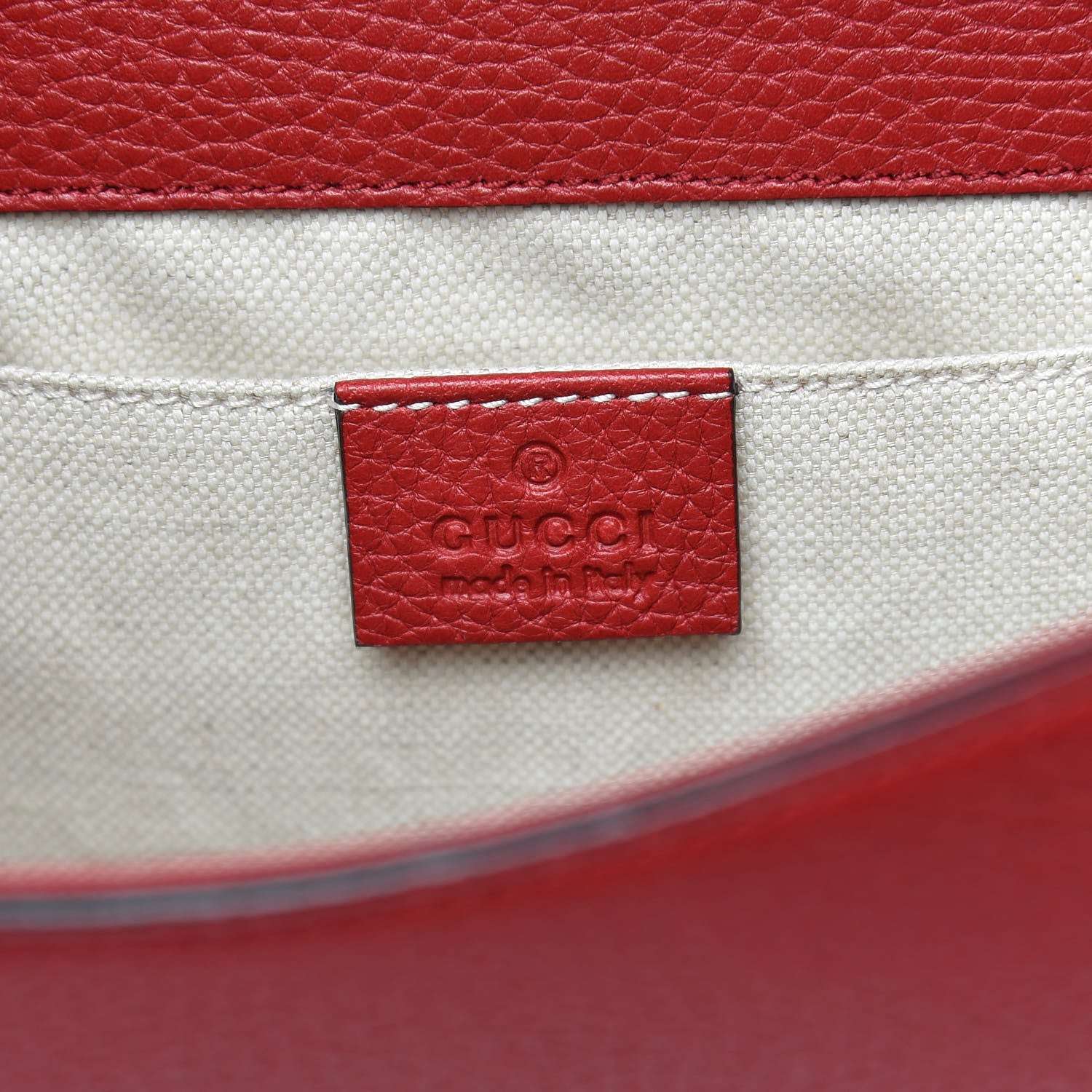 Gucci Calfskin Mini GG Marmont Top Handle Bag Vulcanic Red 6 of 9