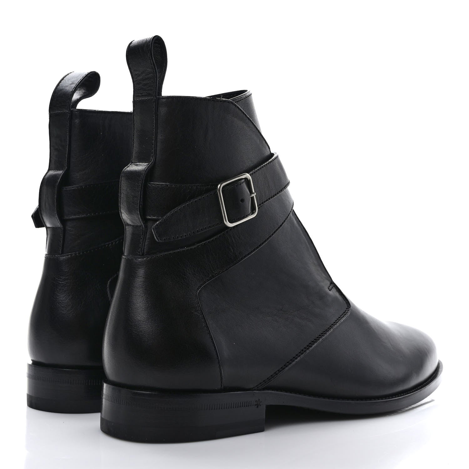 Saint Laurent Calfskin Dare 25 Jodhpur Ankle Boots 41.5 Black 4 of 9