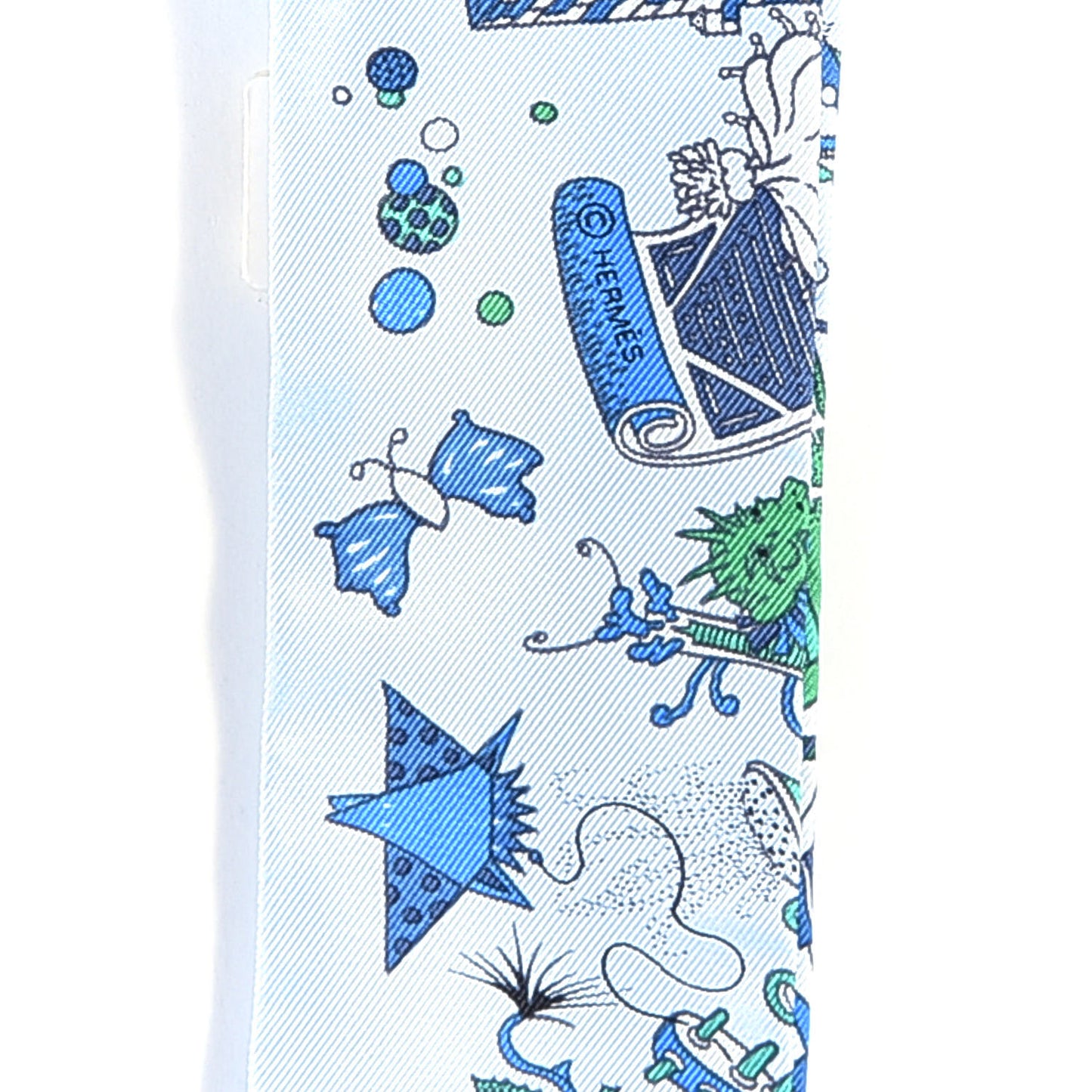 Silk La Folle Parade Twilly Bleu Ciel Vert Cobalt