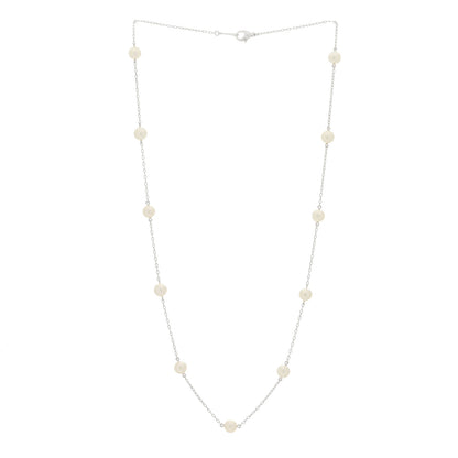 Mikimoto 18K White Gold Akoya Pearl 5.5-6mm Station Necklace 3 of 6