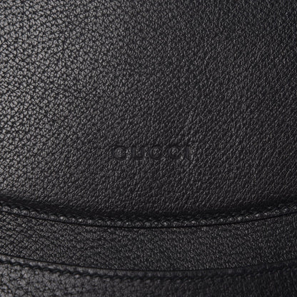 Gucci Grained Calfskin Web Crystal Butterfly Stripe Medium Totem Top Handle Bag Black 9 of 9