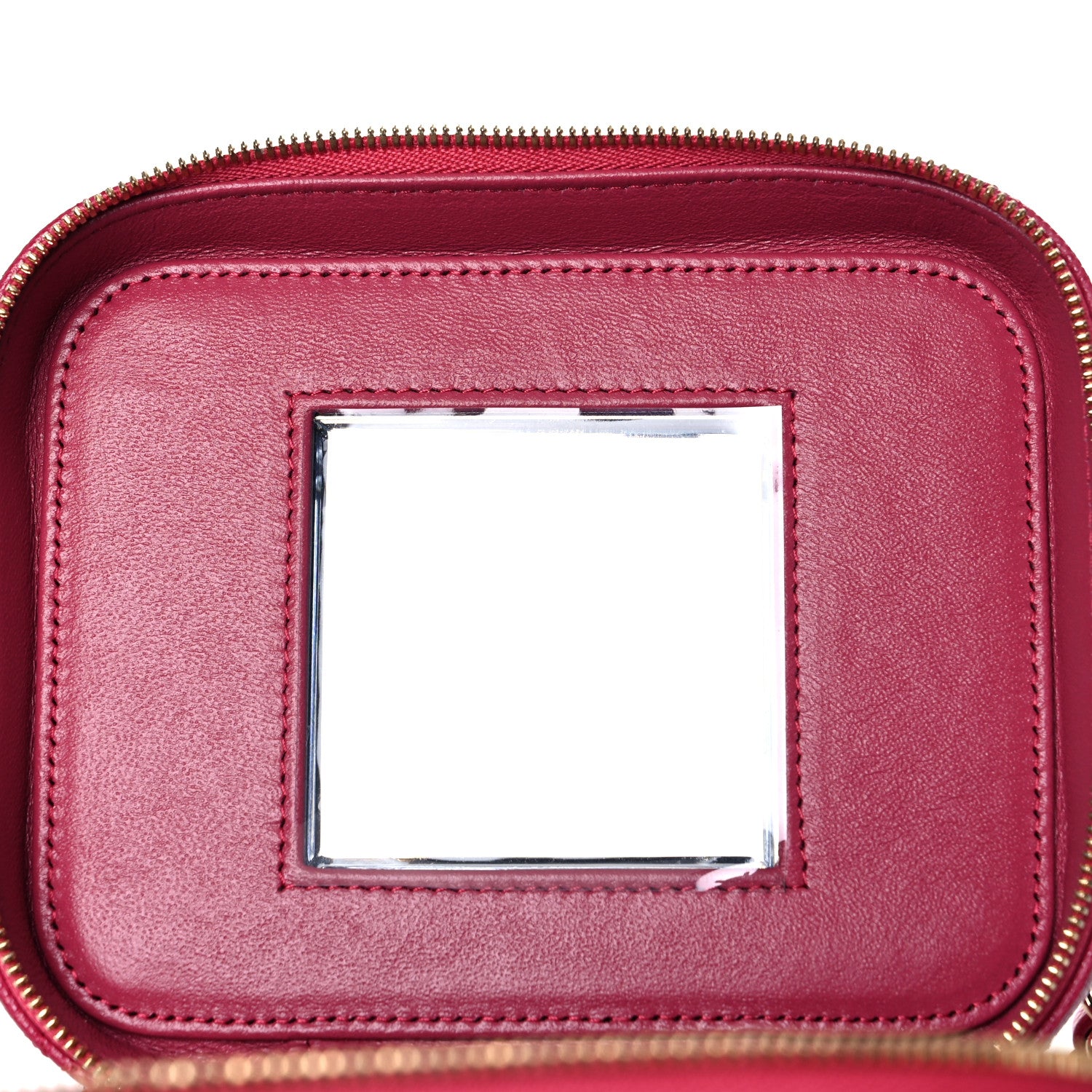 Chanel Caviar Quilted Small Top Handle Vanity Case With Chain Dark Pink 10 of 11