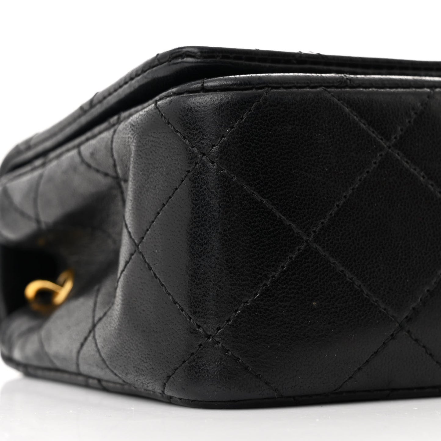 Lambskin Quilted Small Single Flap Black