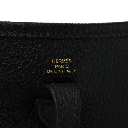Hermes Taurillon Clemence Evelyne TPM Black 6 of 11