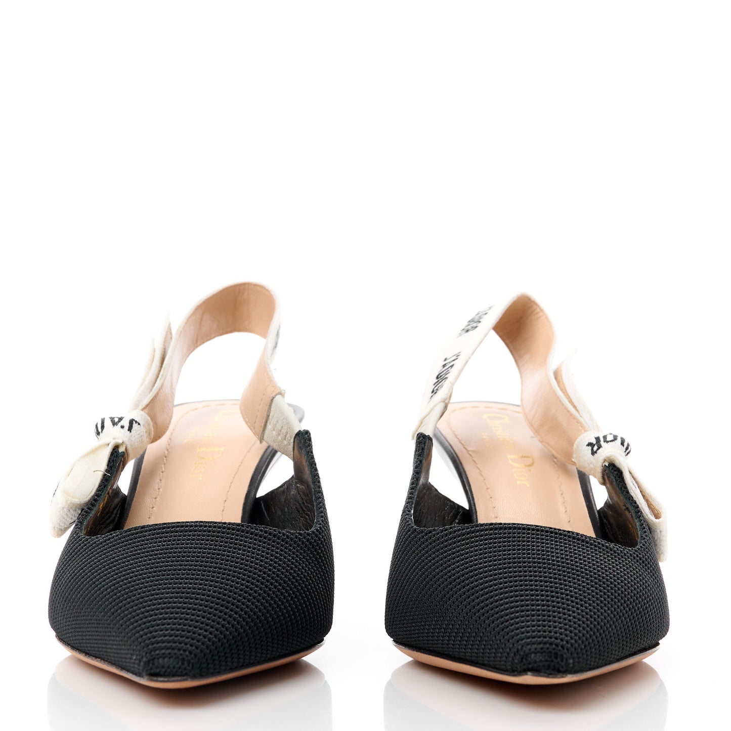 Technical Canvas Ribbon J Adior Slingback 65mm Pumps 36.5 Black