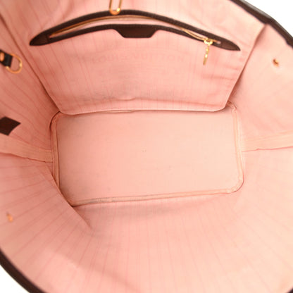 Louis Vuitton Damier Ebene Neo Neverfull MM Rose Ballerine 5 of 11