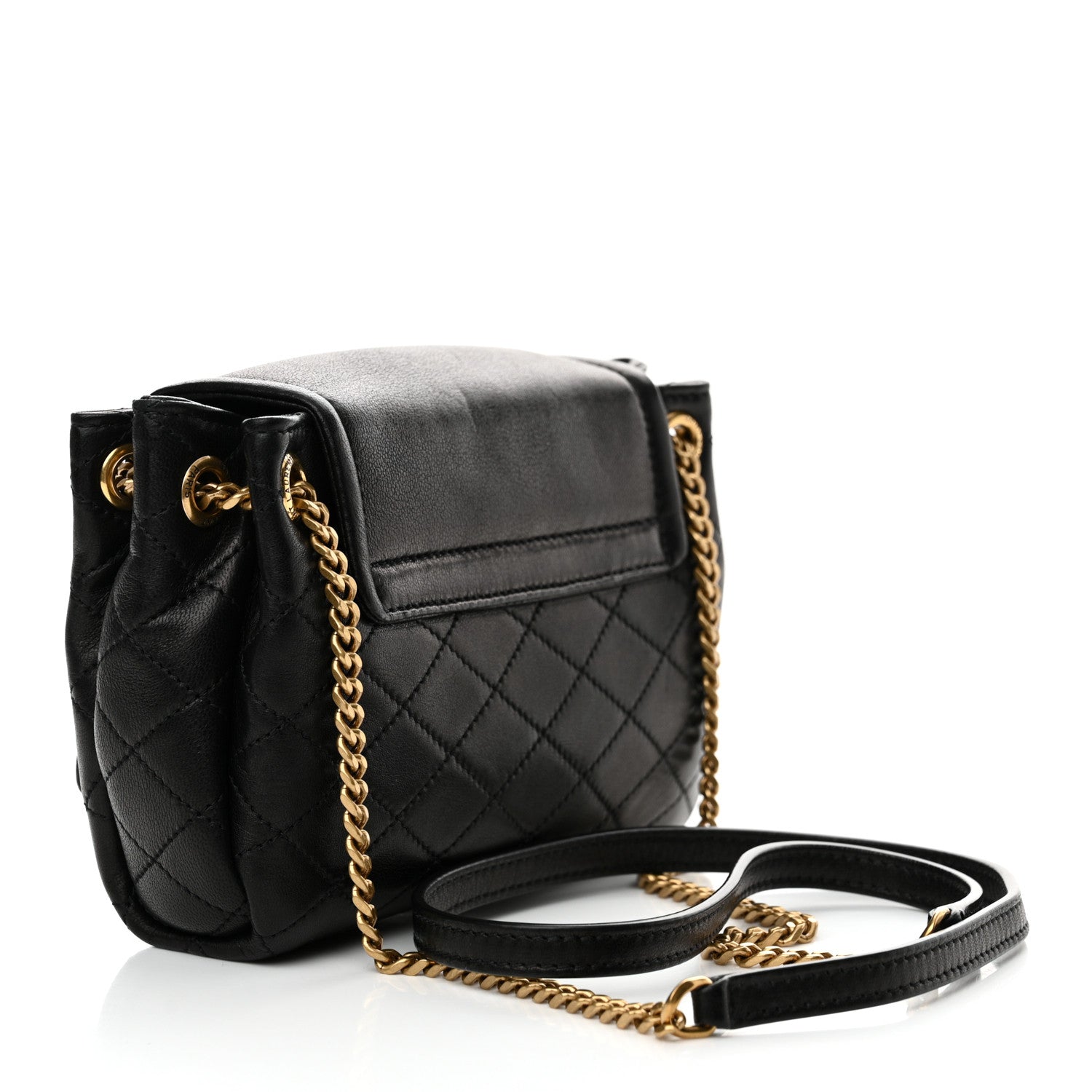 Saint Laurent Lambskin Quilted Monogram Mini Nolita Black 3 of 10