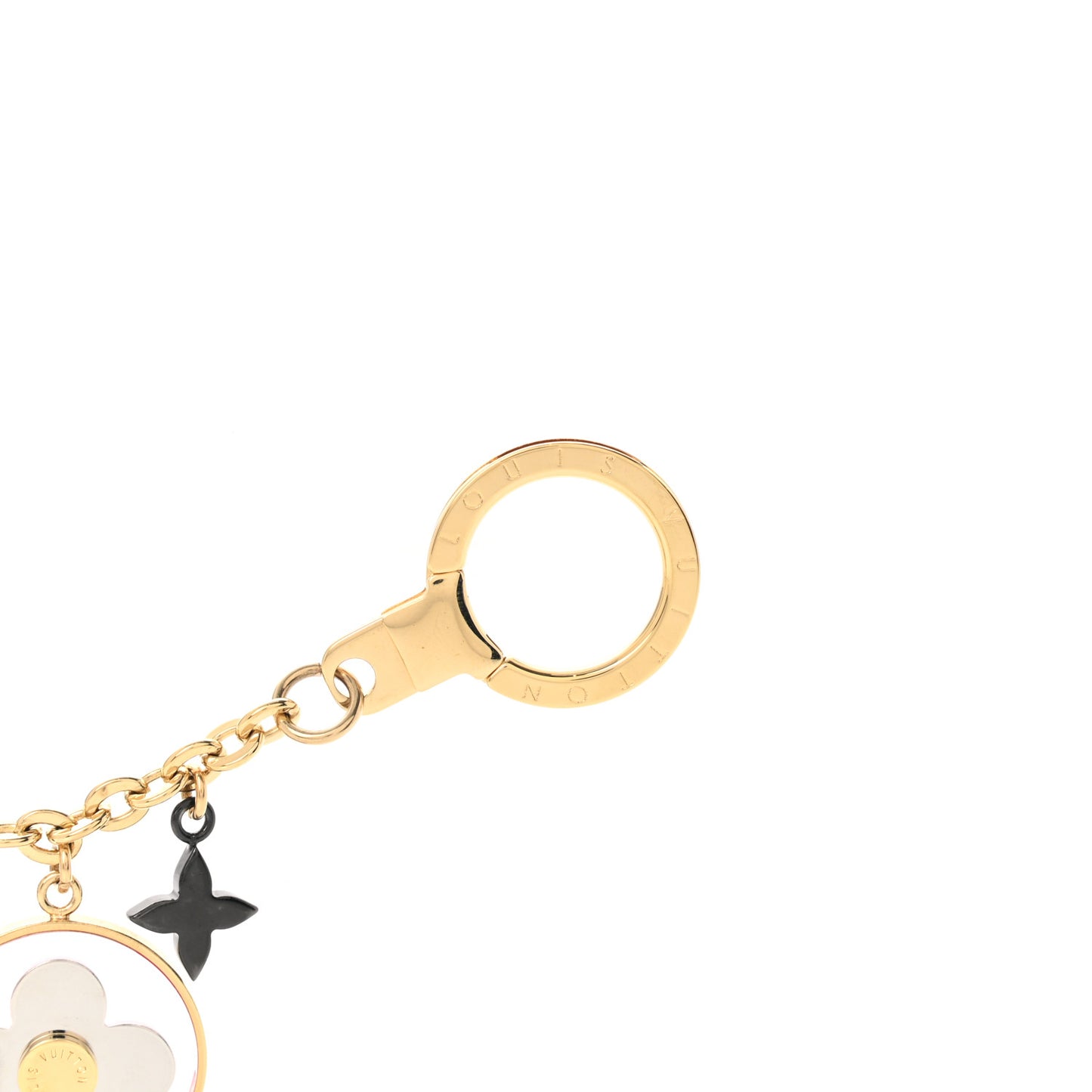Blooming Flowers Bag Charm Chain Pink