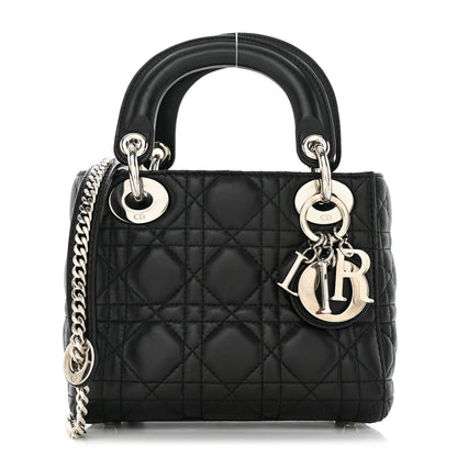 Christian Dior Lambskin Cannage Mini Lady Dior Black 1 of 10