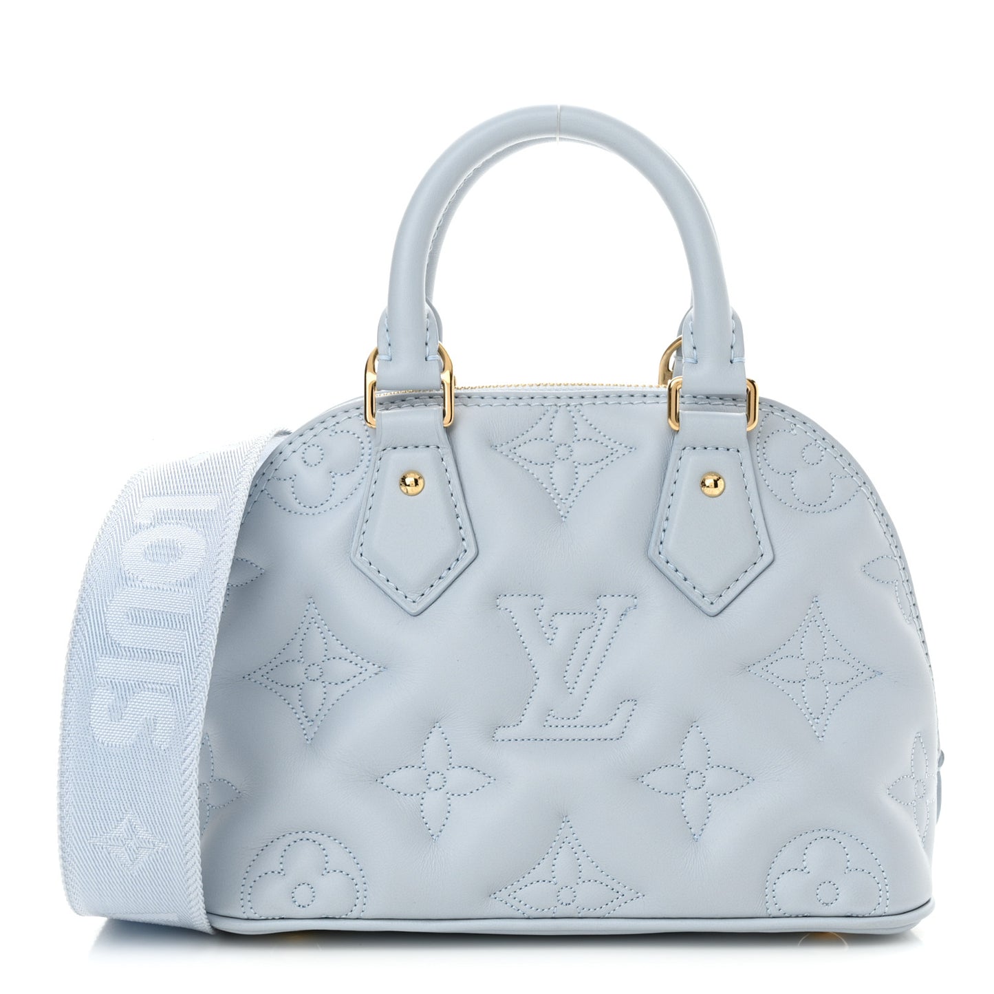 Calfskin Bubblegram Alma BB Ice Blue