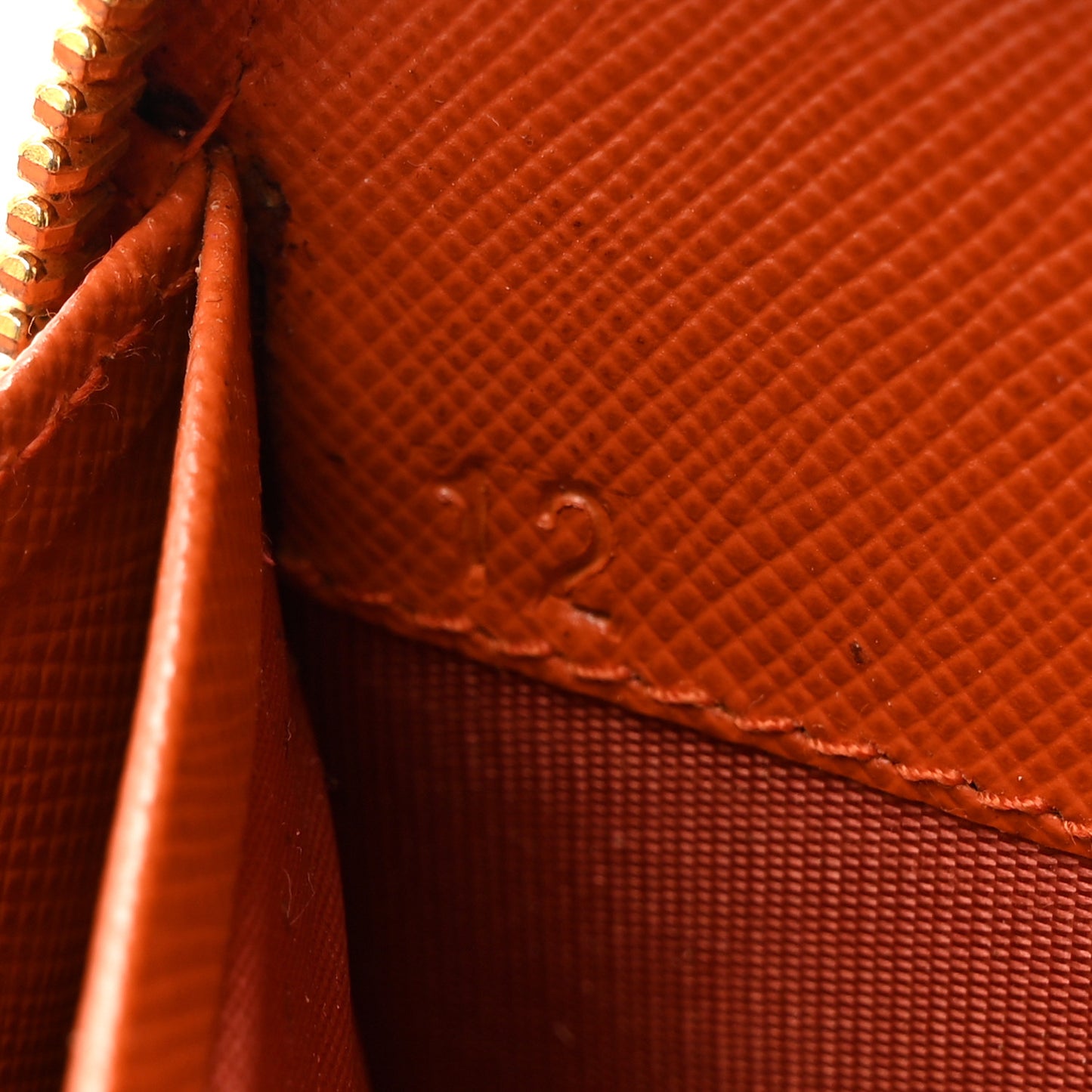 Saffiano Metal Zip Around Wallet Rame