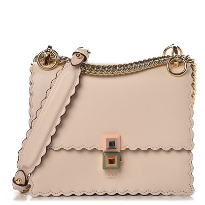 Fendi Vitello Liberty Scalloped Studded Small Kan I Shoulder Bag Camelia 1 of 8