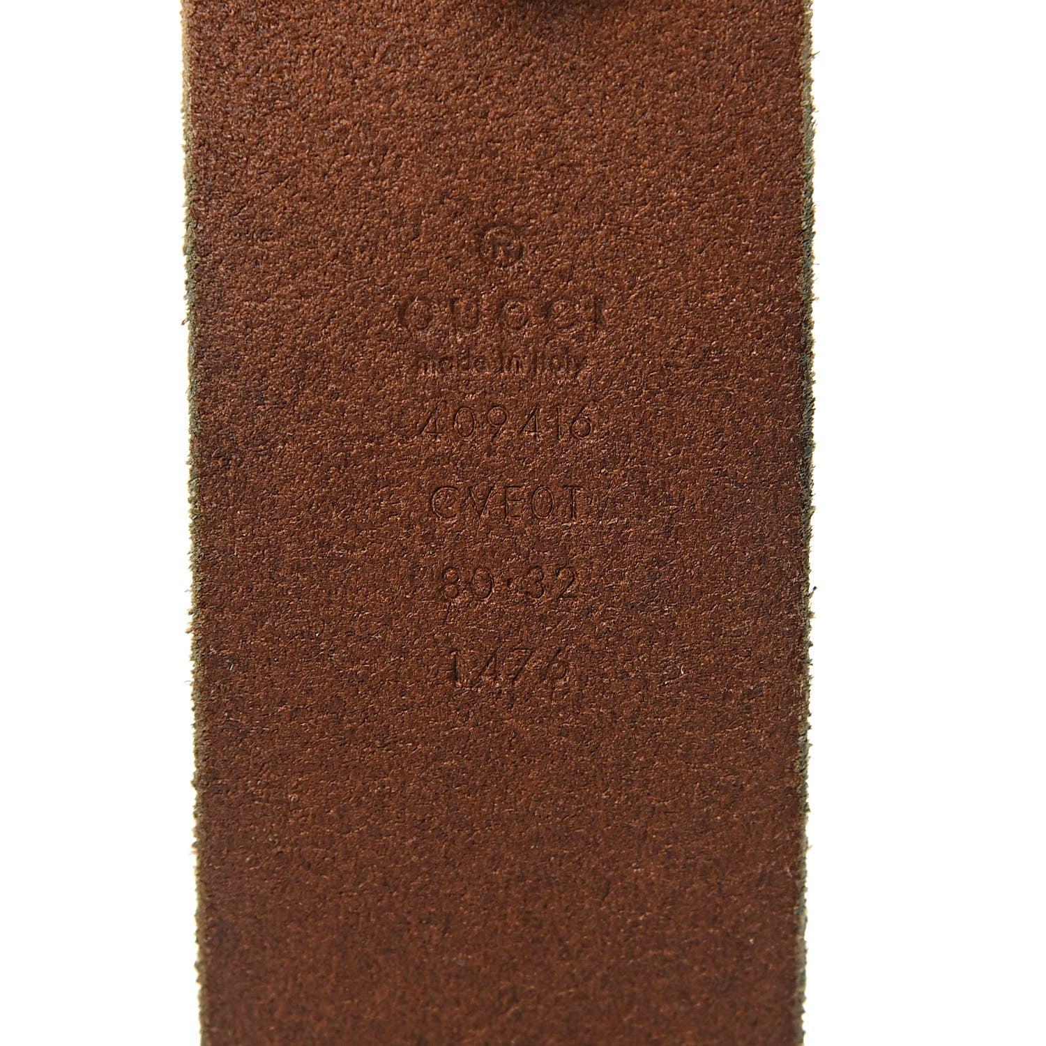 Gucci Faded Calfskin Double G 40mm Belt 80 32 Cuir 4 of 7