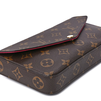 Louis Vuitton Monogram Pochette Felicie Chain Wallet Fuchsia 8 of 10