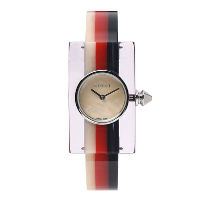 Gucci Stainless Steel Plexiglass Mother of Pearl 24mm Quartz Watch 1 of 7