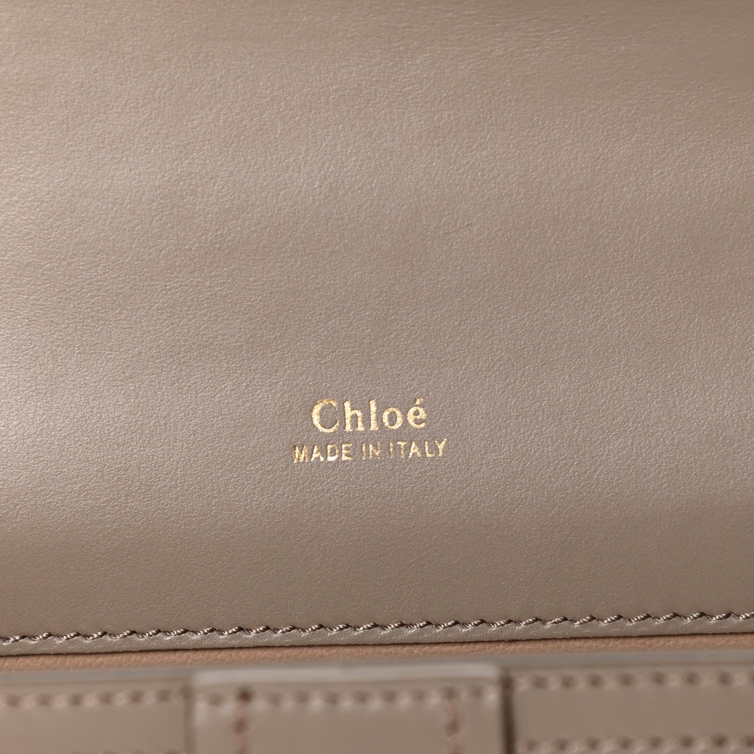 Chloe Shiny Goatskin Calfskin Aby Chain Shoulder Bag Motty Grey 6 of 7