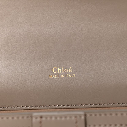 Chloe Shiny Goatskin Calfskin Aby Chain Shoulder Bag Motty Grey 6 of 7