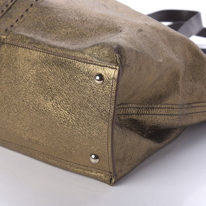 Saint Laurent Calfskin Reversible Double Sac Y Tote Gold Brown 14 of 15