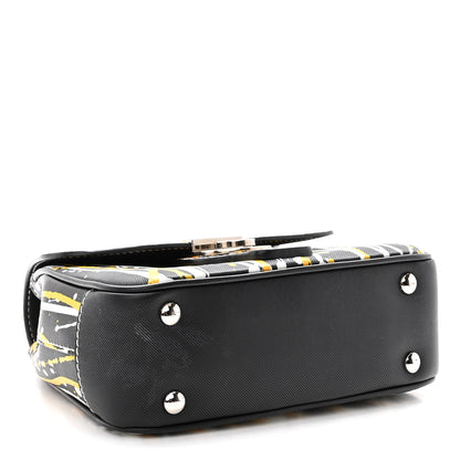 Burberry Trench Calfskin Splash Print Small DK88 Top Handle Bag Black 4 of 9