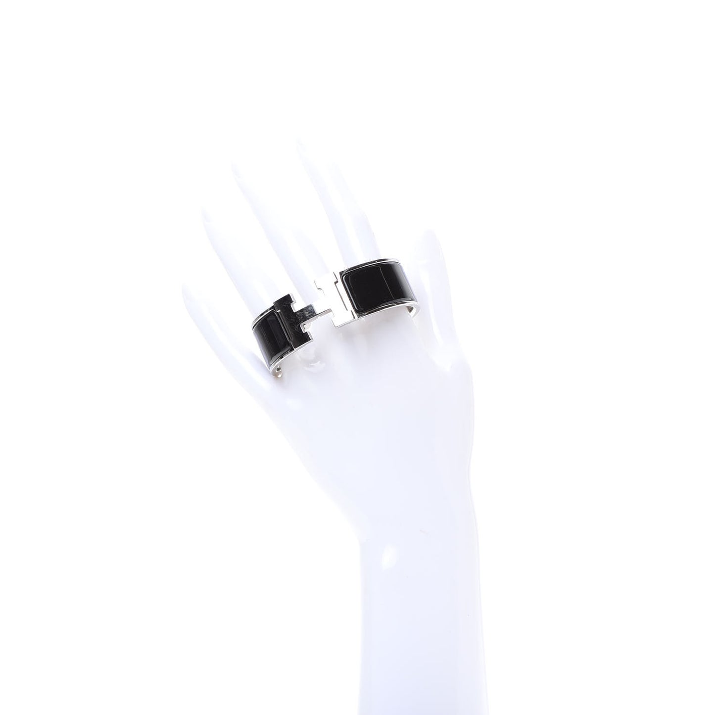 Enamel Wide Clic Clac H Bracelet PM Black