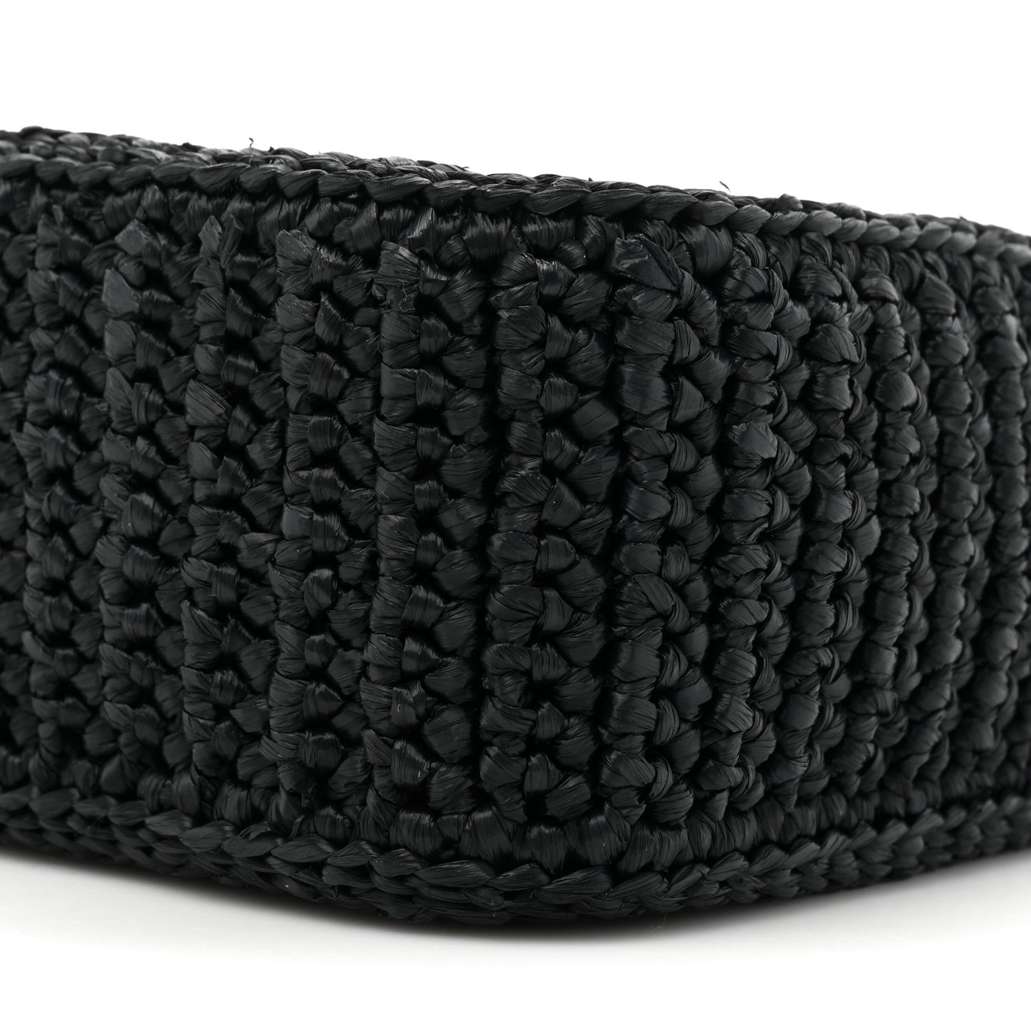 Yarn Raffia Effect Crochet Re-Edition 2005 Shoulder Bag Black