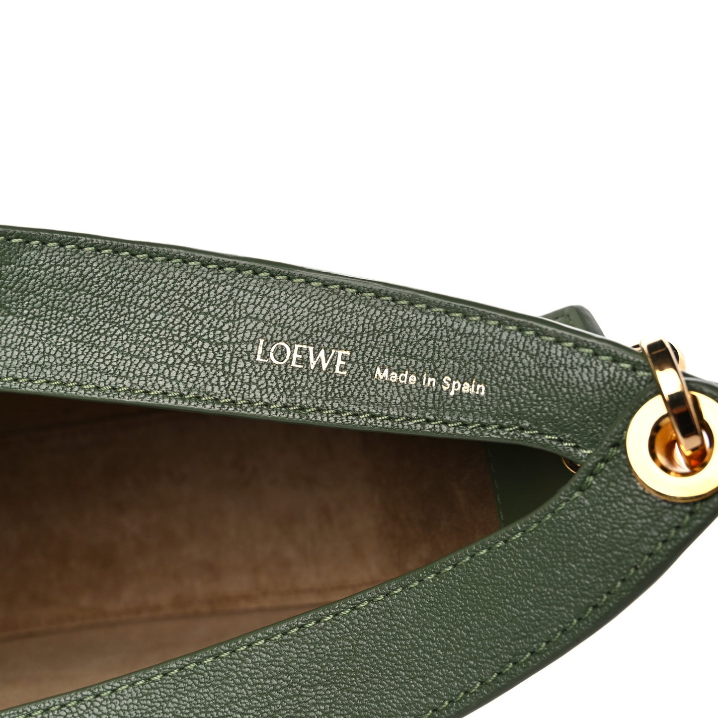 Satin Calfskin Jacquard Small Luna Bag Avocado Green