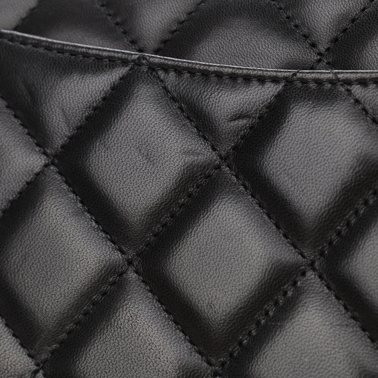 Lambskin Quilted Jumbo Double Flap Black