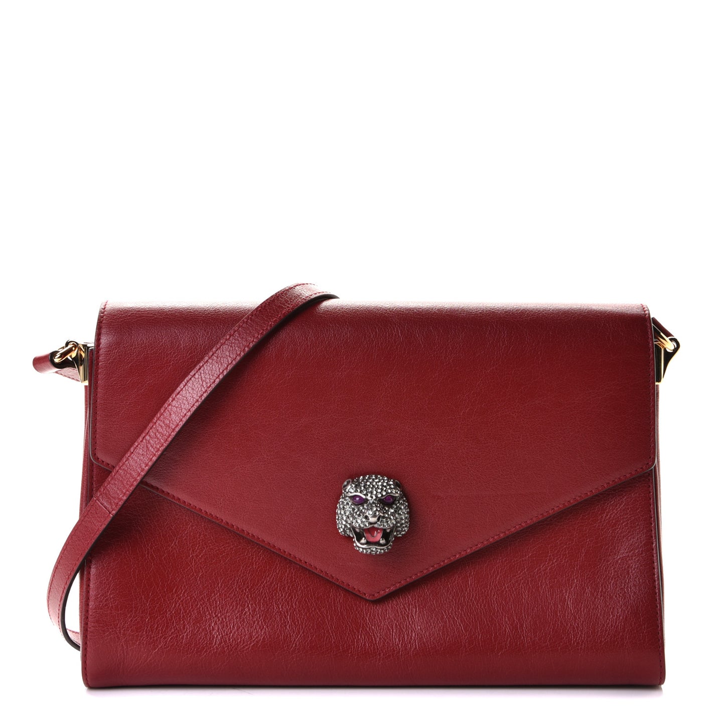 Calfskin Animalier Medium Shoulder Bag Cerise