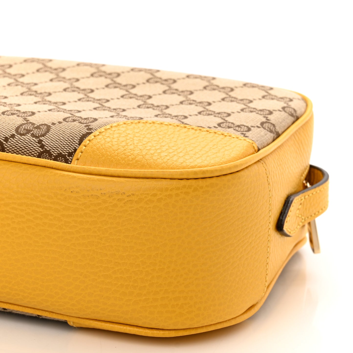 Monogram Dollar Calfskin Mini Bree Messenger Bag Beige Ebony New Buttercup
