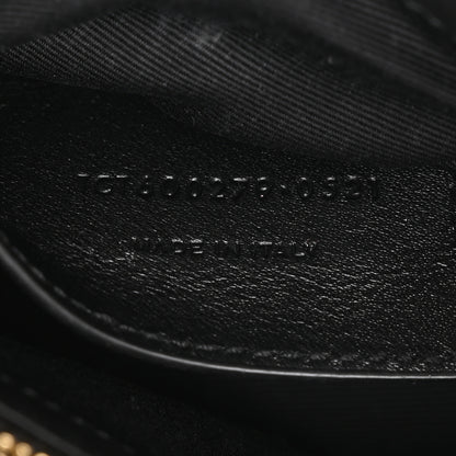 Saint Laurent Sheepskin Matelasse Chevron Monogram Medium College Bag Black 7 of 11