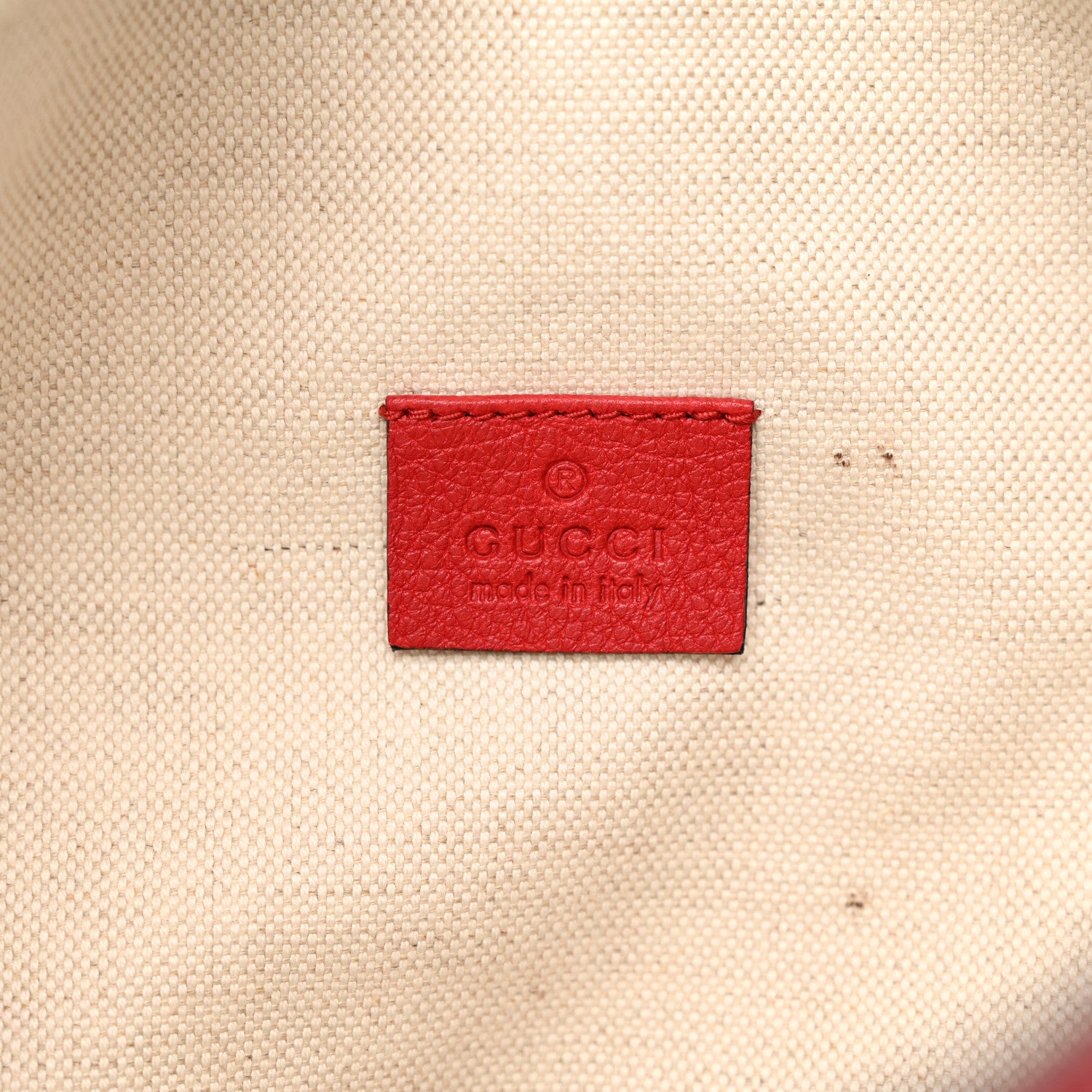 Gucci Grained Calfskin Small Logo Belt Bag Hibiscus Red 6 of 16