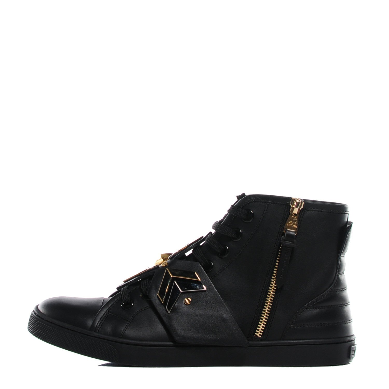 Louis Vuitton Calfskin Punchy Karakoram Sneaker Boots 39 Black 1 of 7