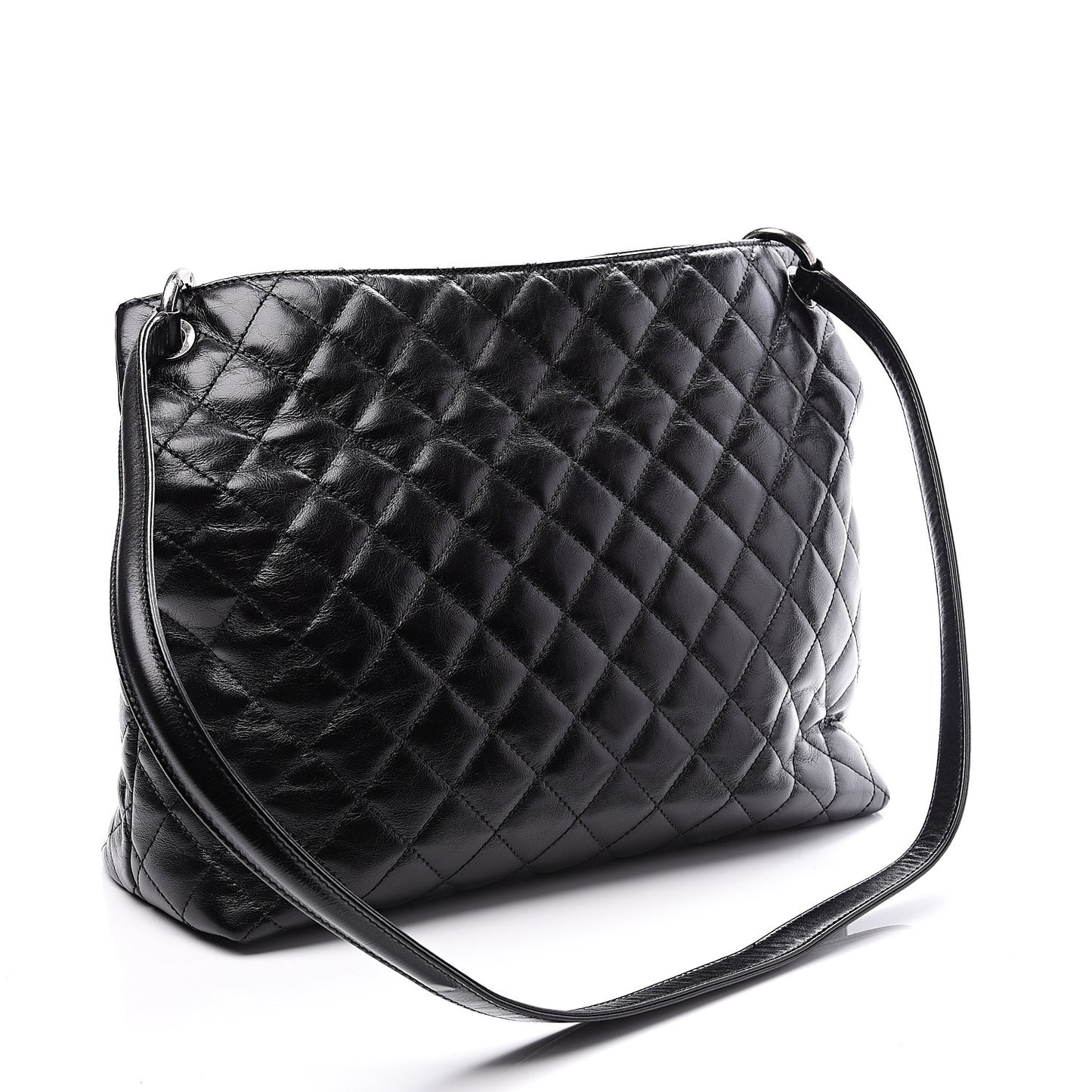 Aged Calfskin Quilted Mad About Quilting Hobo Black