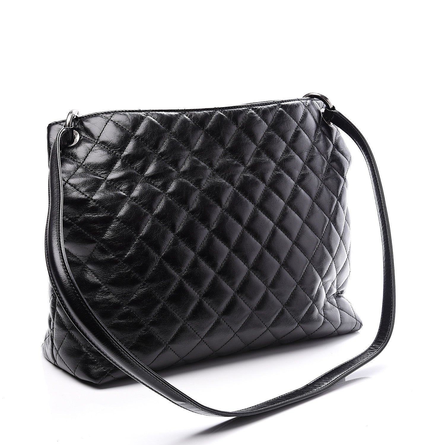 Chanel Aged Calfskin Quilted Mad About Quilting Hobo Black 2 of 9