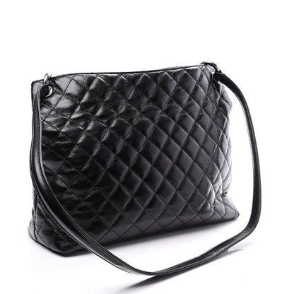 Chanel Aged Calfskin Quilted Mad About Quilting Hobo Black 2 of 9