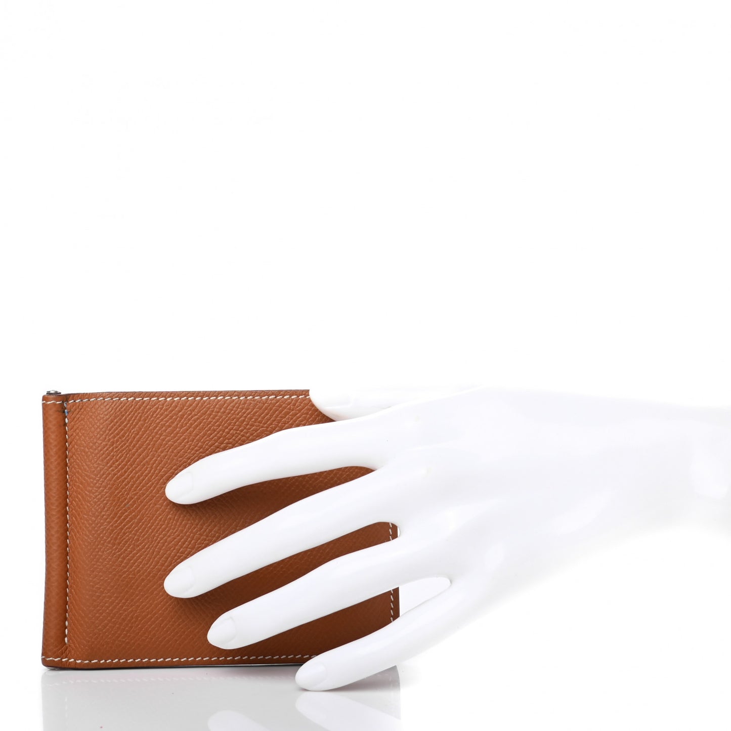 Epsom Poker Money Clip Wallet Gold Black Chocolate