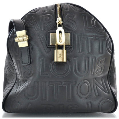 Louis Vuitton Calfskin Embossed Speedy Cube 30 Black 4 of 9