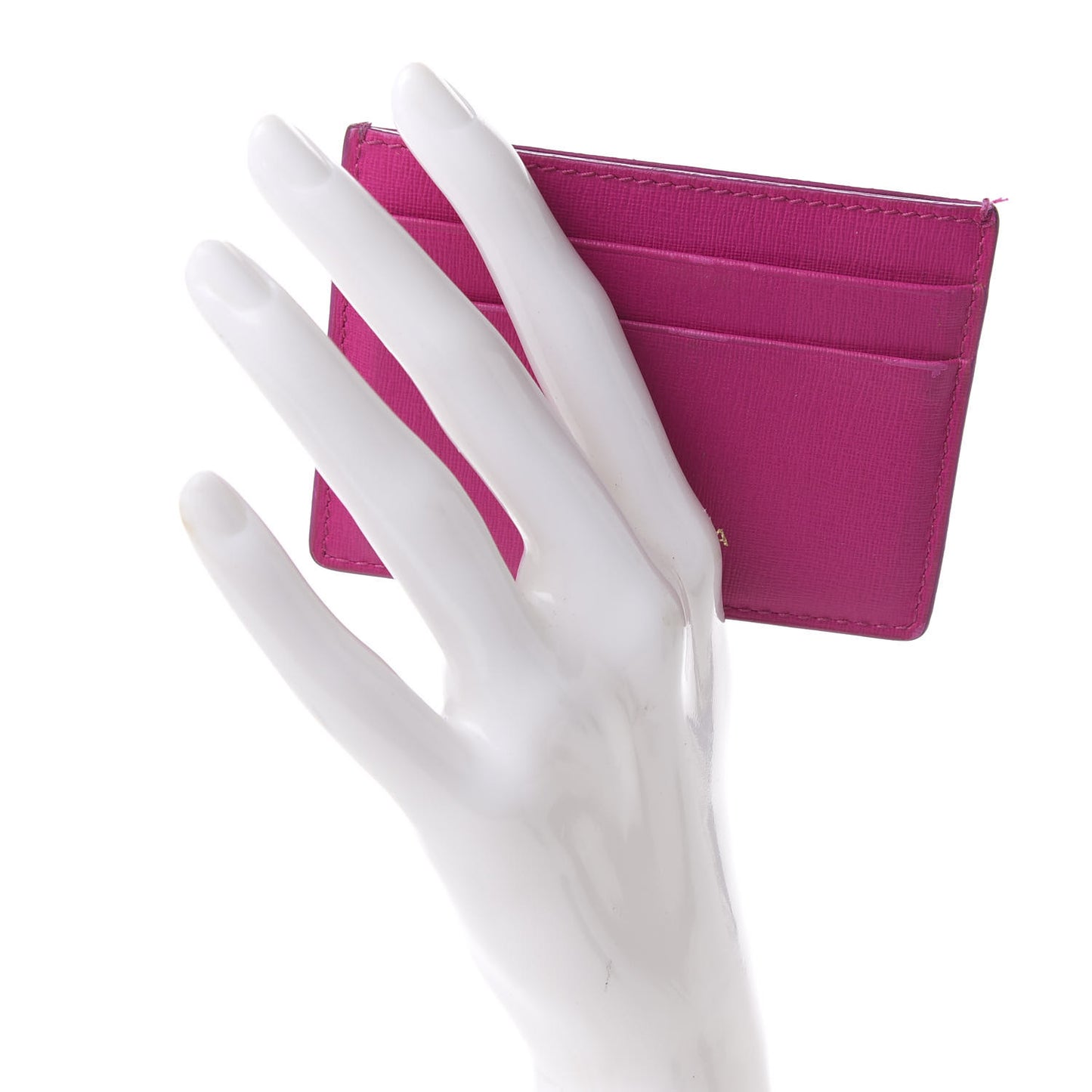 Calfskin Multi Card Case Rose Magenta