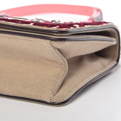 Christian Dior Velvet Crystal Small Diorama Club Flap Bag Plum 10 of 11
