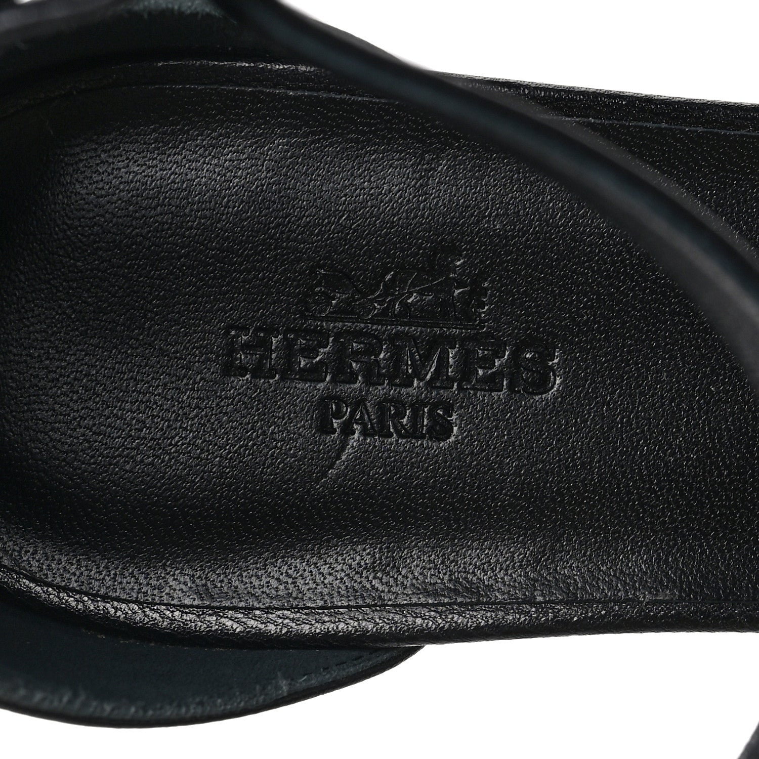 Hermes Goatskin Elda Espadrille Wedge Sandals 38 Black 7 of 8