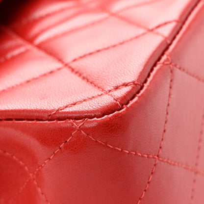 Chanel Lambskin Quilted Medium Double Flap Red 11 of 13