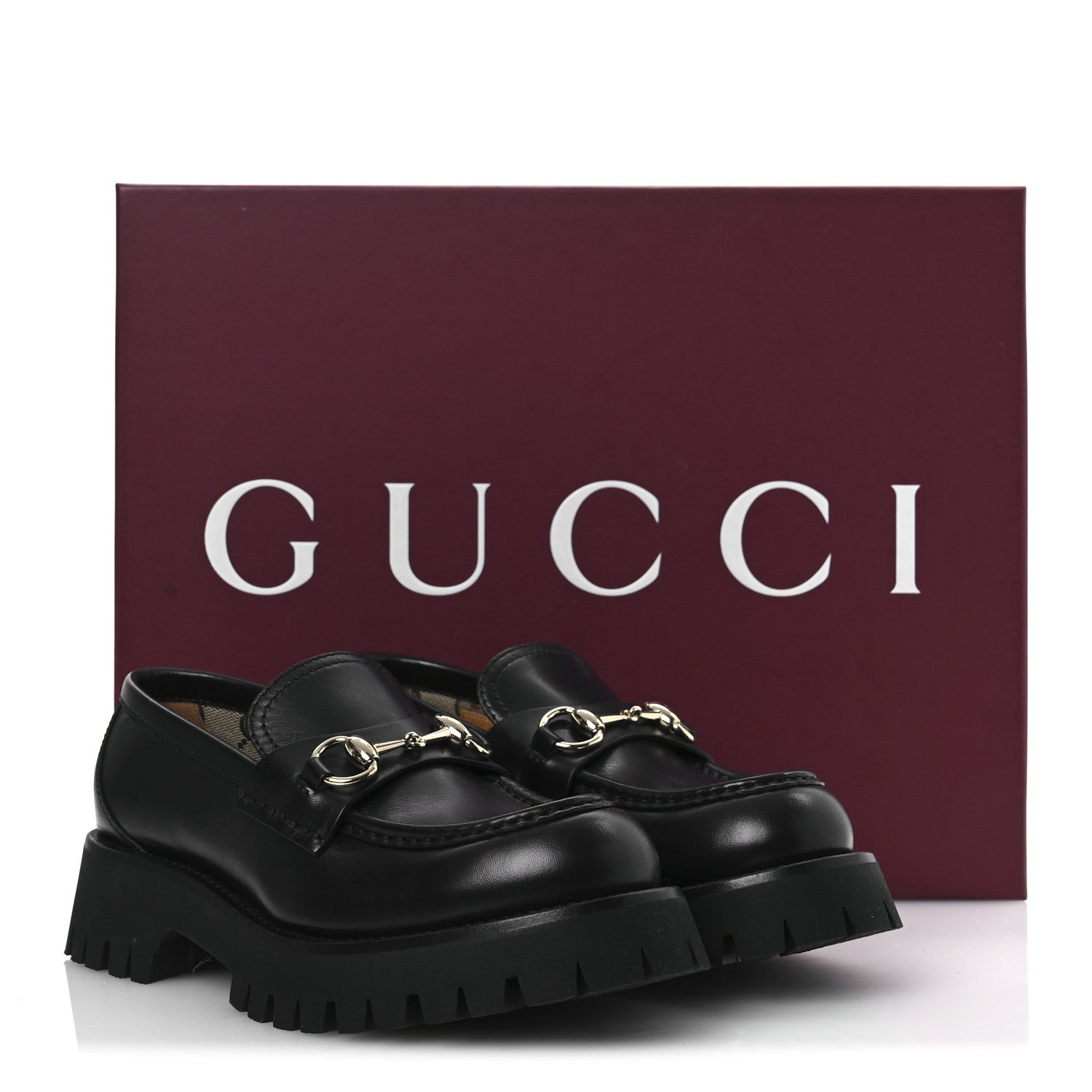 Gucci Betis Glamour Calfskin Womens Horsebit Loafers 37.5 Black 12 of 12