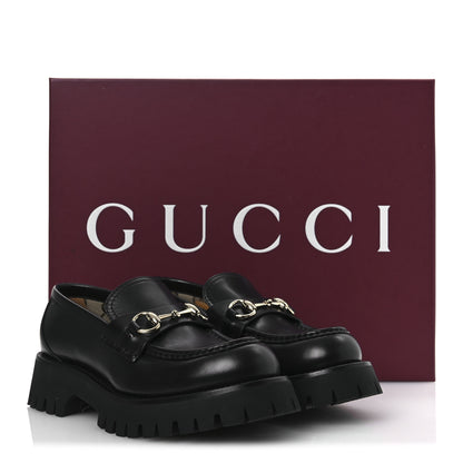 Gucci Betis Glamour Calfskin Womens Horsebit Loafers 37.5 Black 12 of 12